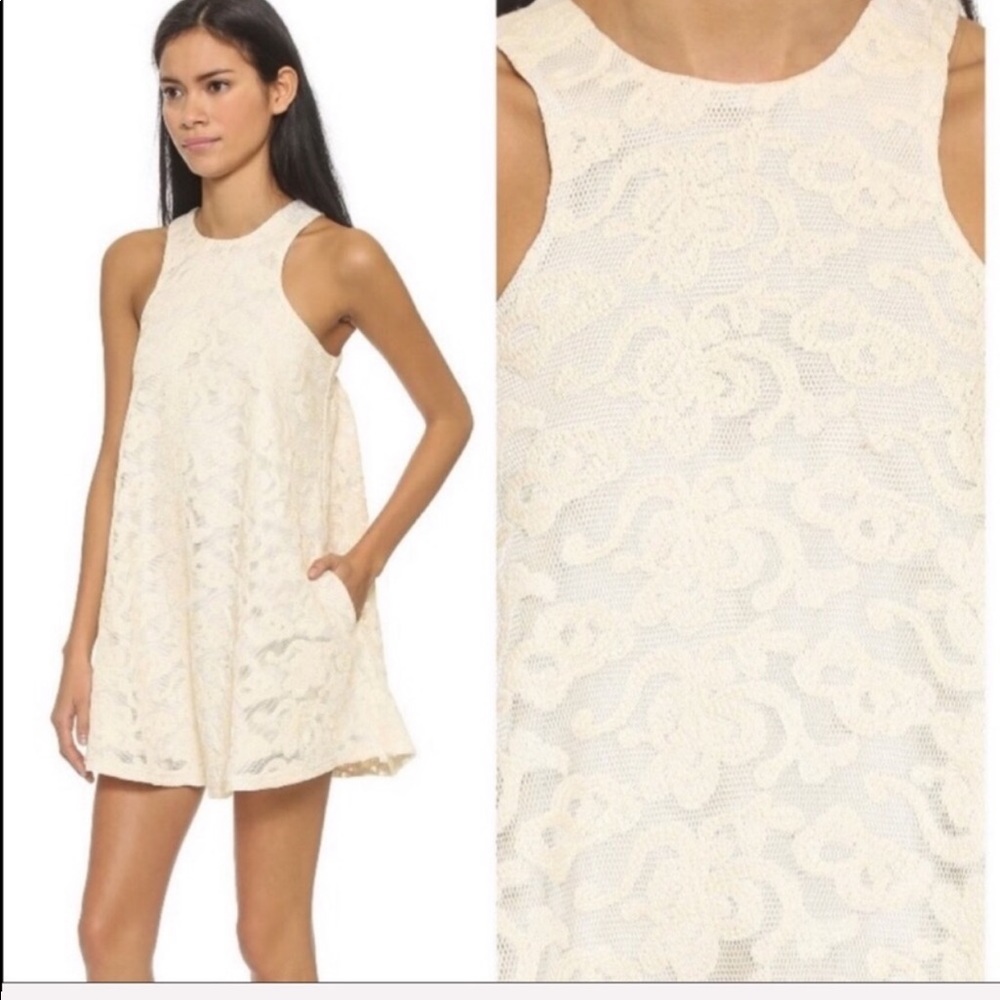 NWT J.O.A. Los Angeles / lace embroidered dress - Picture 2 of 7